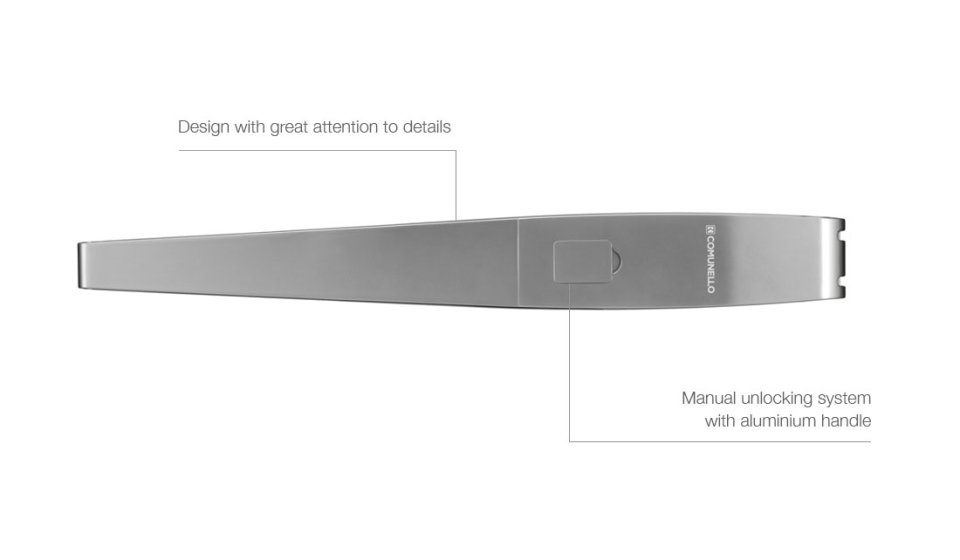 Technical diagram of Abacus automatic swing gate opener India showing aluminum monobloc casing and limit switches.
