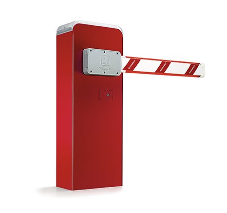 Automatic red Boom Barriers for high-traffic commercial entrances