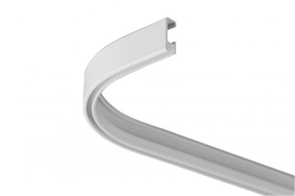 Heavy duty manual curtain tracks for curved windows