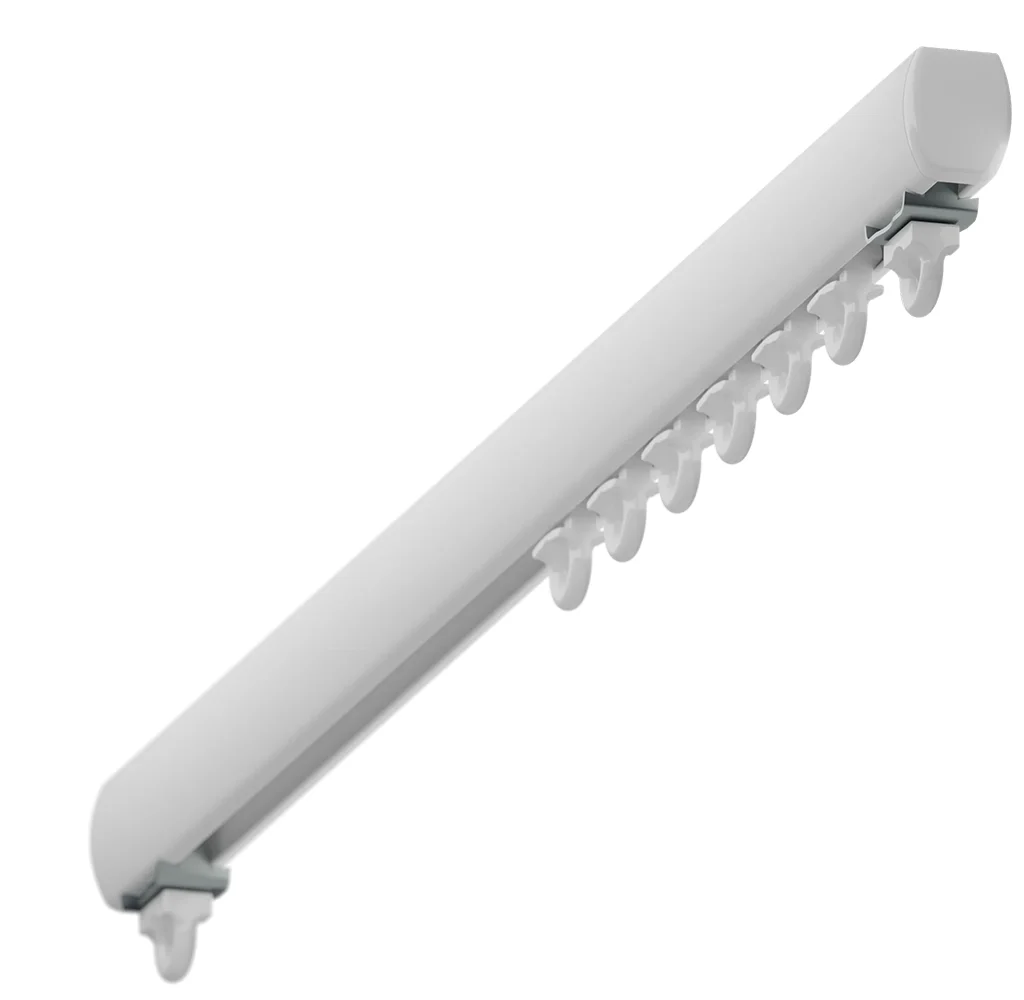 Heavy-duty manual curtain rail system with smooth-glide technology by GoMotion